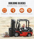 Mould King-bloques de construcción técnicos ladrillos de MOC-3681, vehículos de ingeniería de ciudad, carretilla elevadora RC