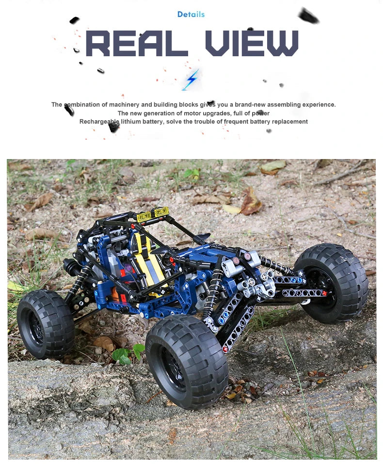 MOLD KING 18018 coche de escalada técnico MOC-3028 Lightning APP Control remoto coche modelo ladrillos