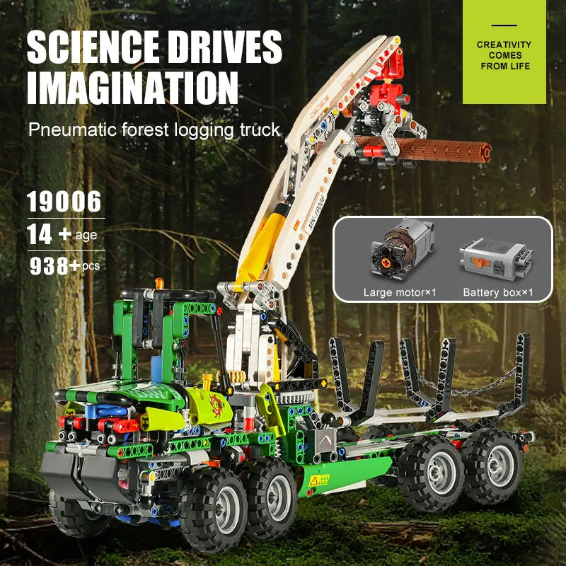 MOLD KING 19006 bloques de construcción técnicos la aplicación neumática máquina forestal