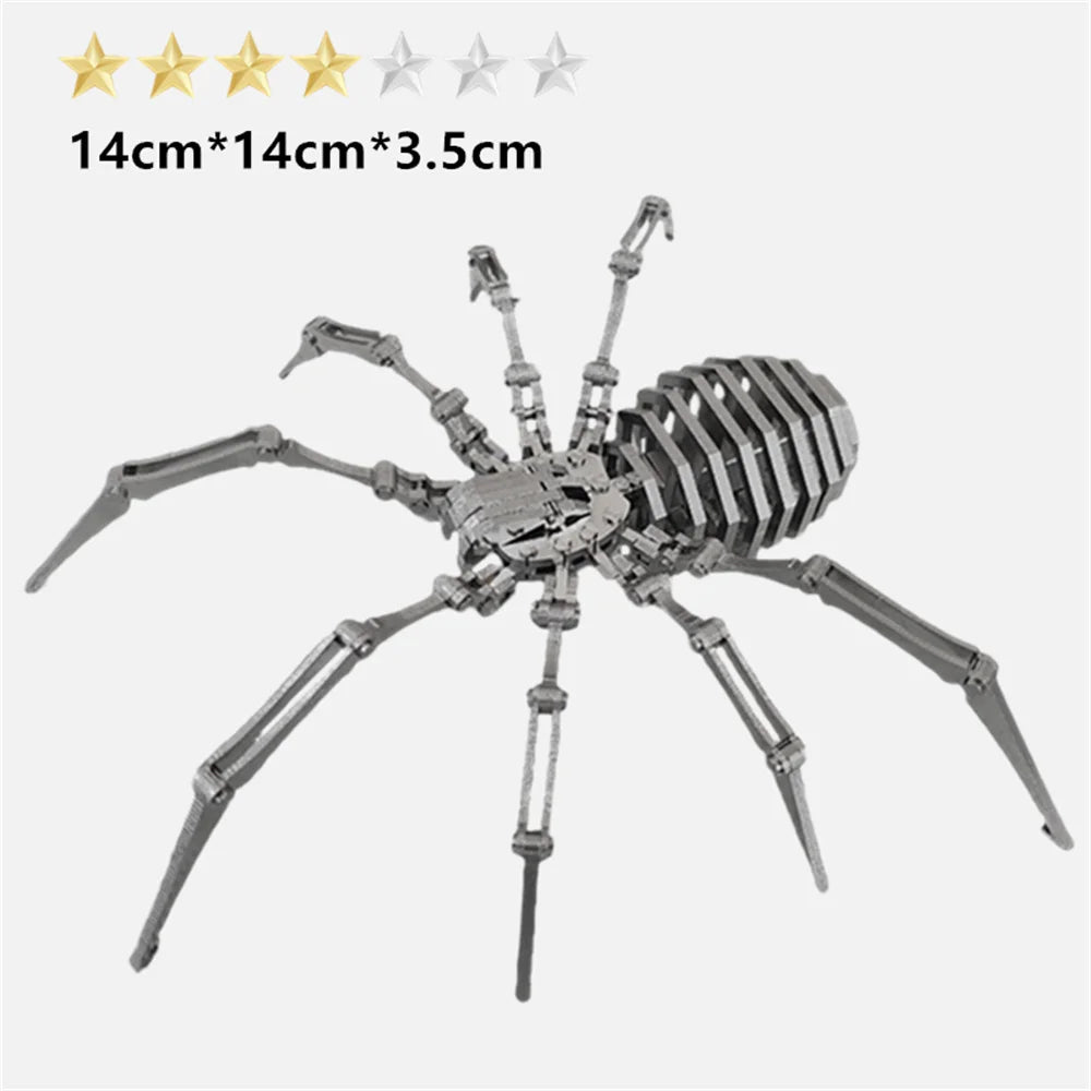 Microworld-juegos de rompecabezas de Metal 3D, Kits de modelos Spider King, Warcraft de acero, rompecabezas ensamblado DIY