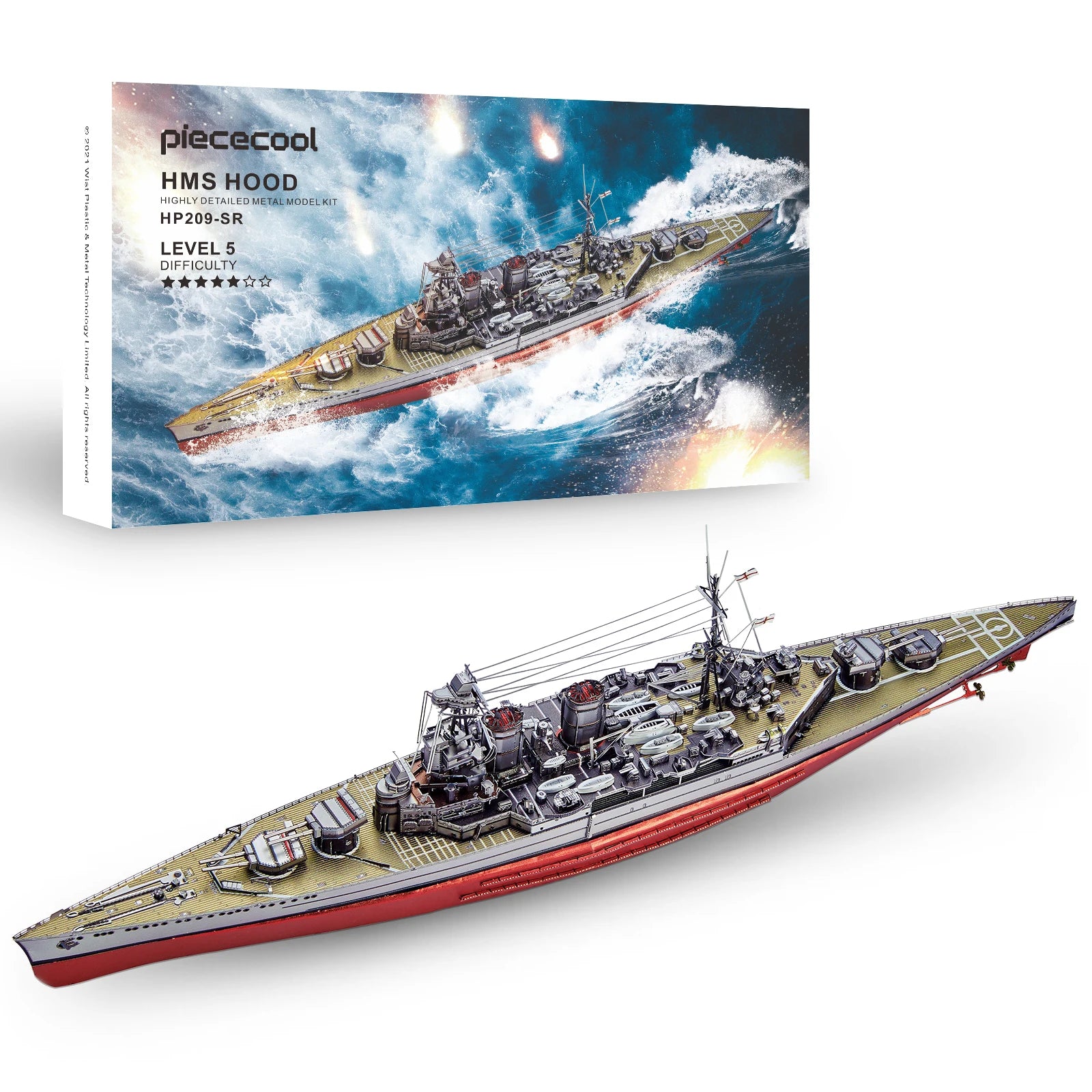 Piececool-rompecabezas de Metal 3D  modelo de construcción, buque de guerra, HMS HOOD