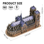 Piececool Rompecabezas Metal Cathedral de Notre Dame,