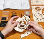 Robotime: rompecabezas 3D de madera con forma de reloj de búho, juego de construcción, juguetes