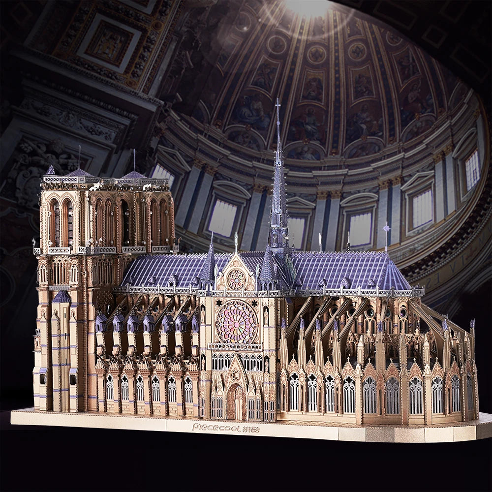 Piececool Rompecabezas Metal Cathedral de Notre Dame,