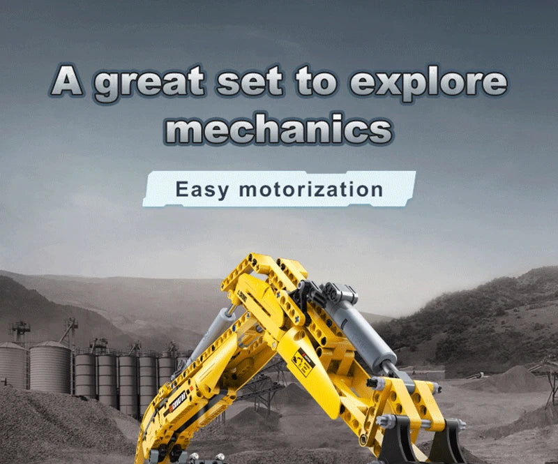 Cada 1702 Uds 1:20 ciudad coche de ingeniería con Control remoto DIY modelo de bloques de construcción RC excavadora ladrillos