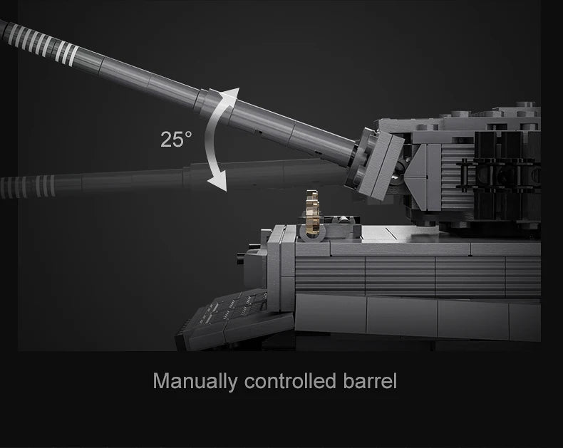 Cada 925 Uds ciudad Control remoto Ww2 ejército militar tigre tanque de bloques de construcción ladrillos RC vehículo