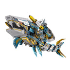 Tiburón Tigre Mecánico Metal 3D 123 piezas