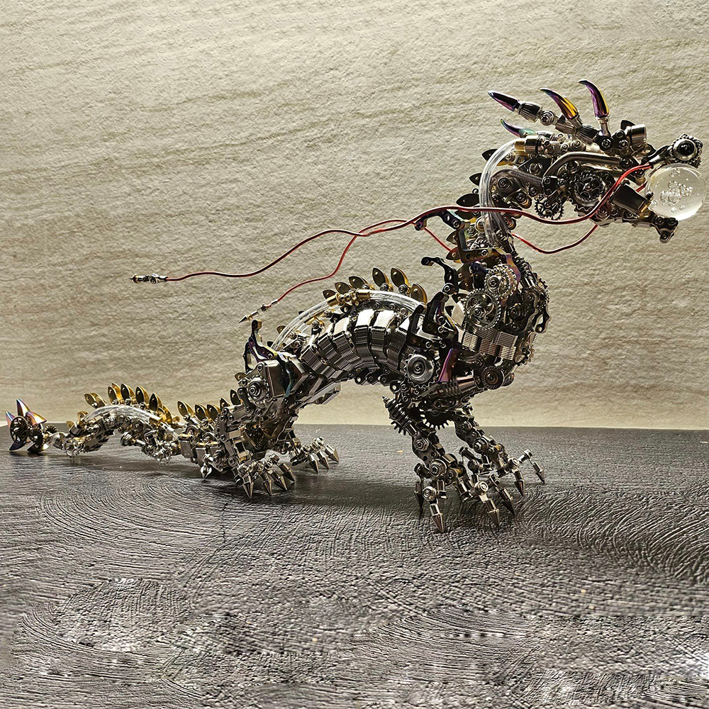 Dragón Chino Realista Metal 3D 1300 piezas