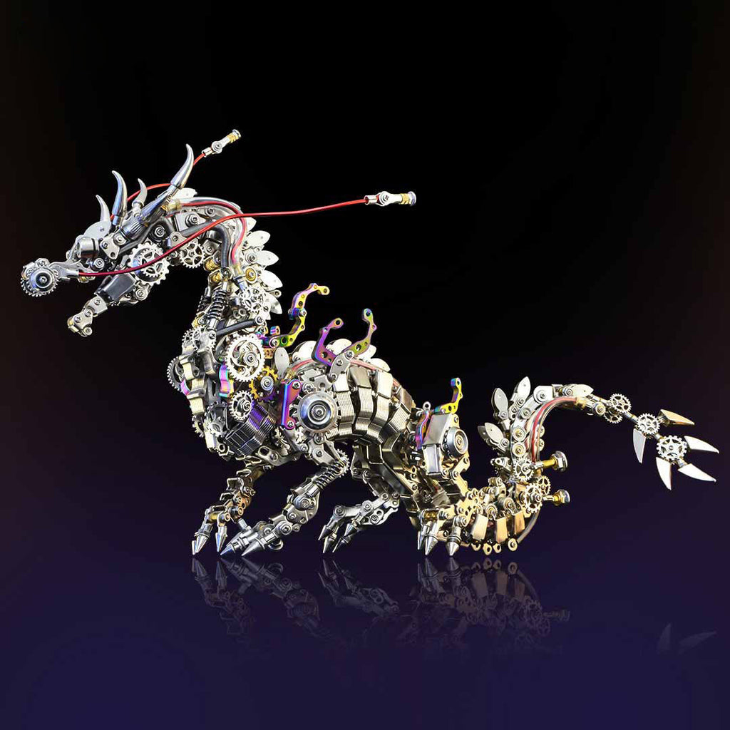Dragón Chino Realista Metal 3D 1300 piezas