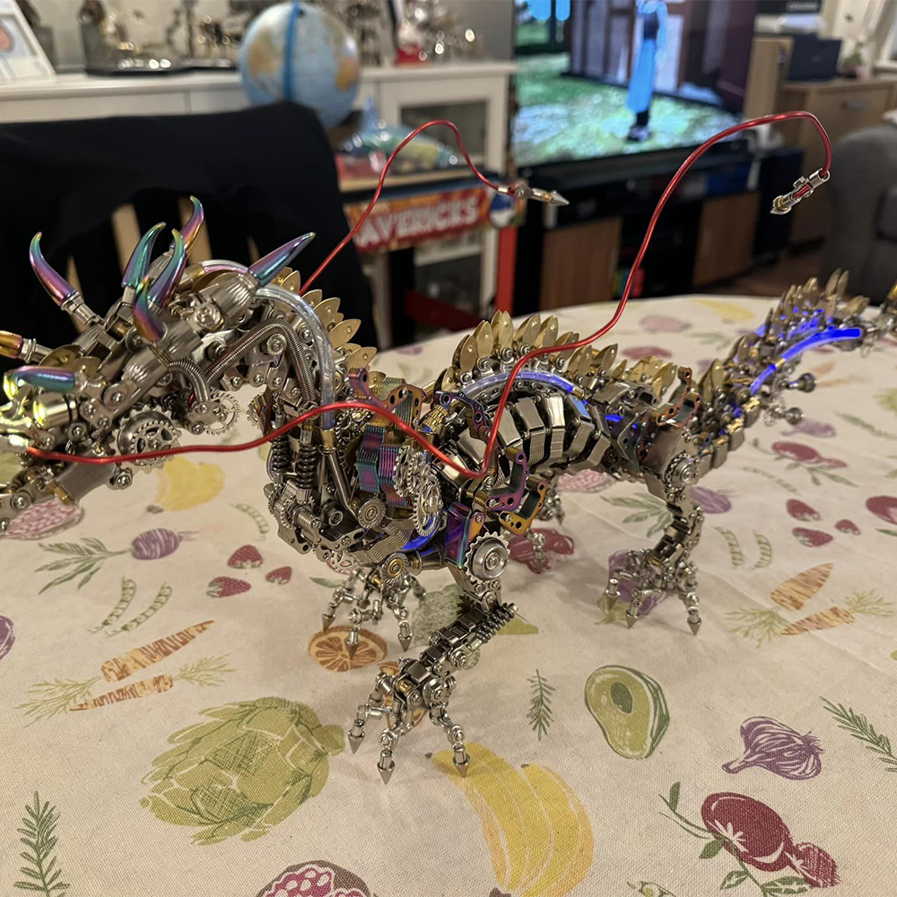 Dragón Chino Realista Metal 3D 1300 piezas