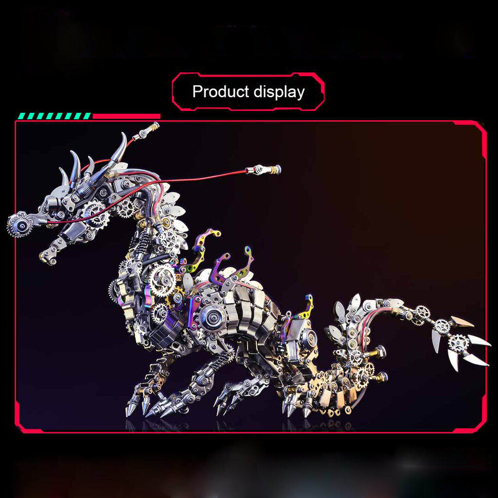 Dragón Chino Realista Metal 3D 1300 piezas
