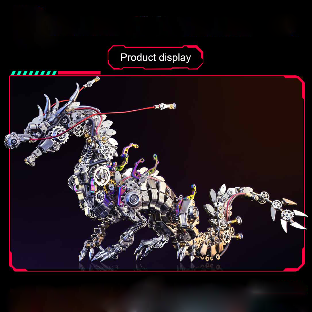Dragón Chino Realista Metal 3D 1300 piezas