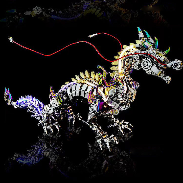 Dragón Chino Realista Metal 3D 1300 piezas