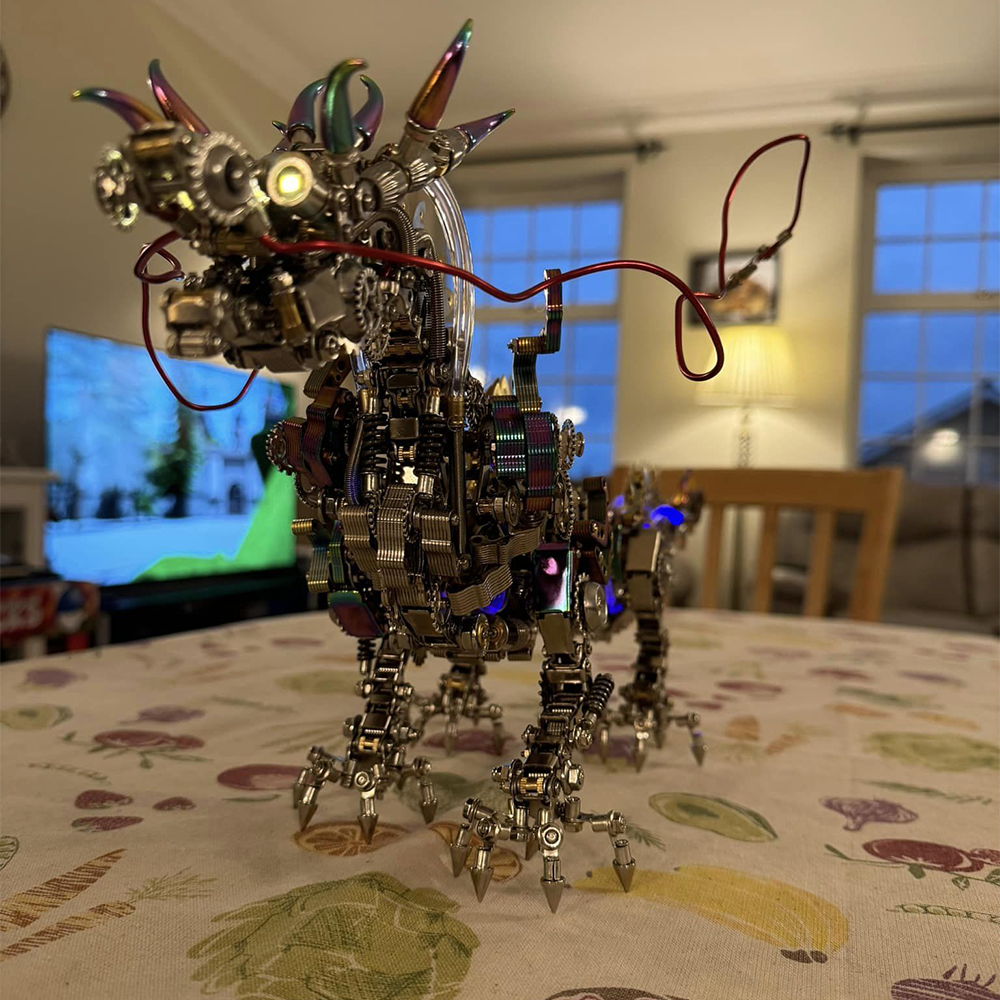 Dragón Chino Realista Metal 3D 1300 piezas