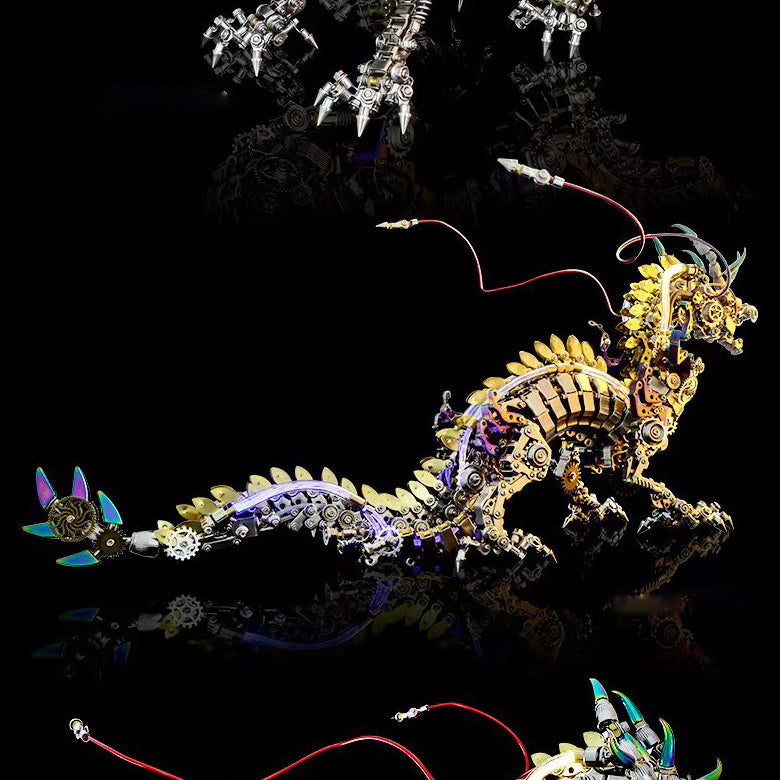 Dragón Chino Realista Metal 3D 1300 piezas