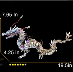 Dragón Chino Realista Metal 3D 1300 piezas