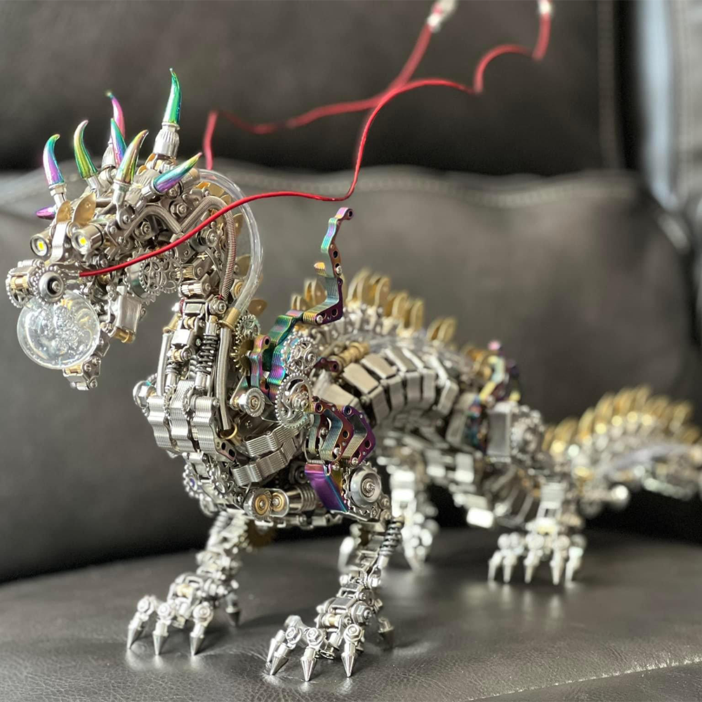 Dragón Chino Realista Metal 3D 1300 piezas