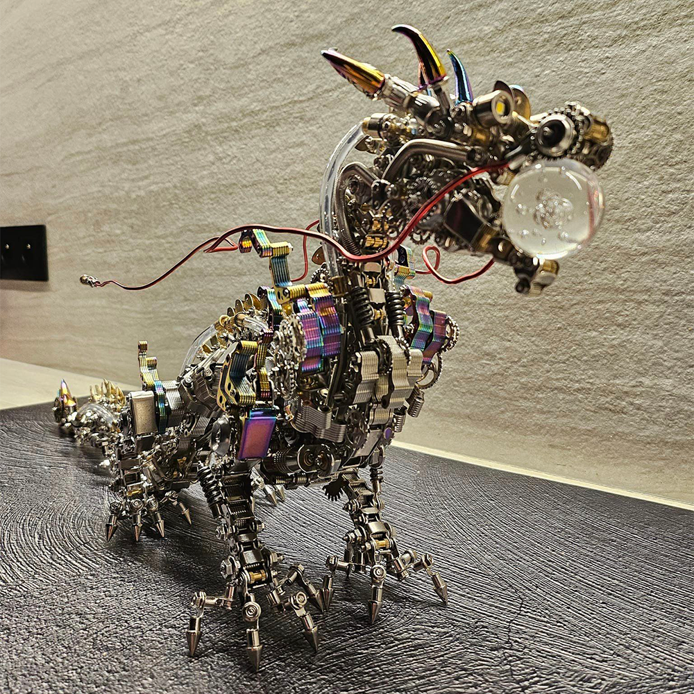 Dragón Chino Realista Metal 3D 1300 piezas