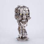 Calavera Steampunk Metal 3D con Base 200 piezas