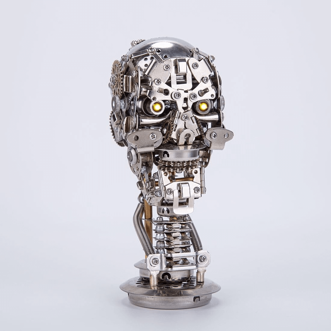 Calavera Steampunk Metal 3D con Base 200 piezas