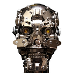 Calavera Steampunk Metal 3D con Base 200 piezas