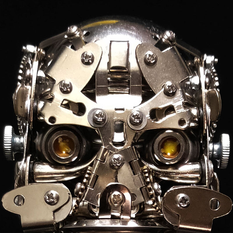 Calavera Steampunk Metal 3D con Base 200 piezas