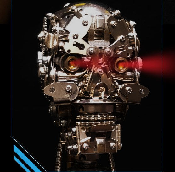 Calavera Steampunk Metal 3D con Base 200 piezas