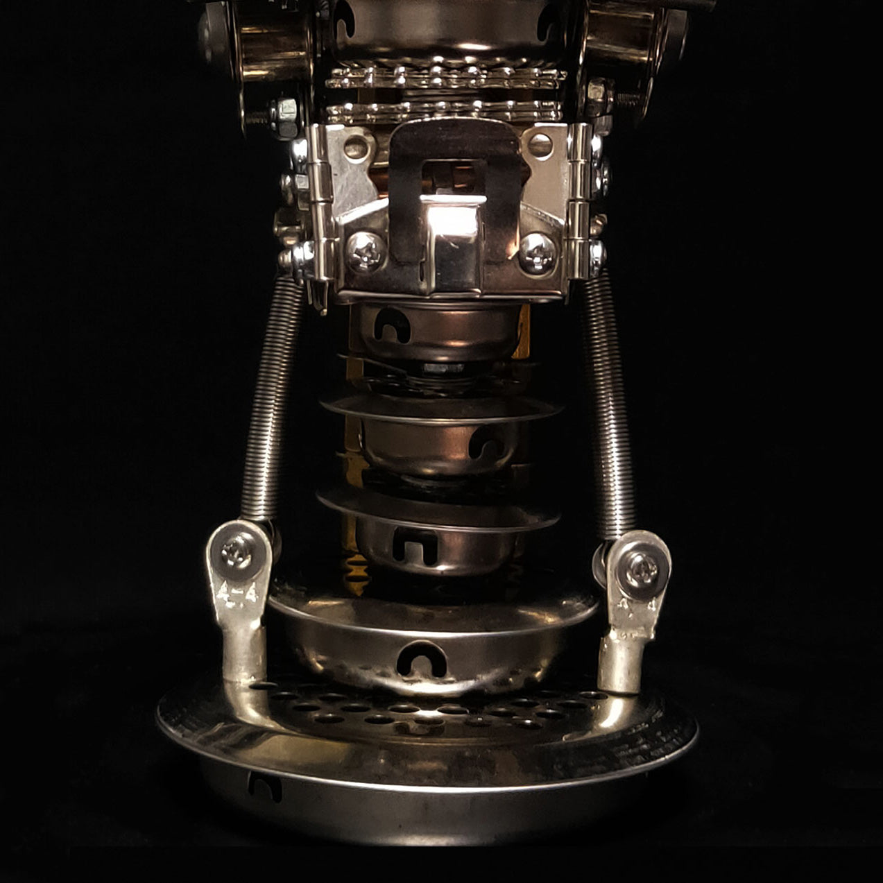 Calavera Steampunk Metal 3D con Base 200 piezas