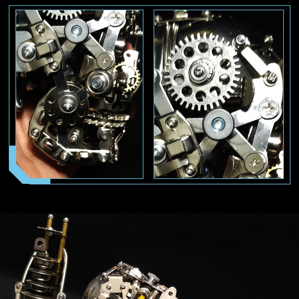 Calavera Steampunk Metal 3D con Base 200 piezas
