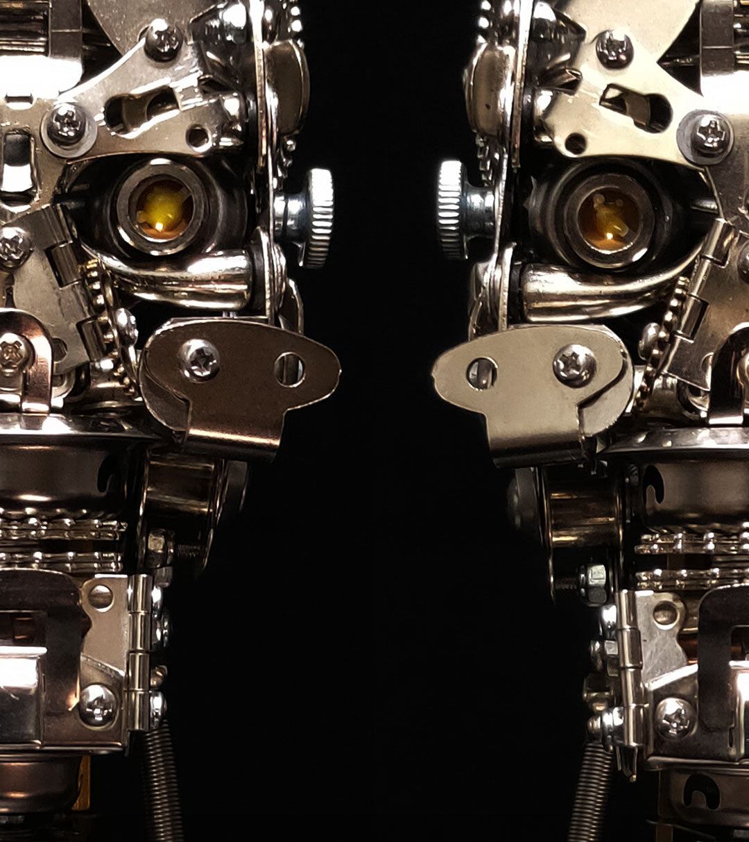 Calavera Steampunk Metal 3D con Base 200 piezas