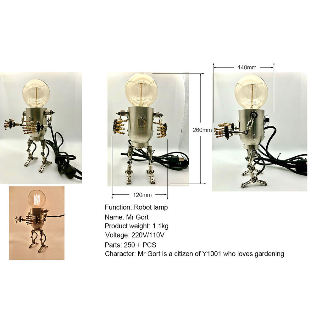 Robot Mr. Gort con Luz Metal 3D 250 piezas