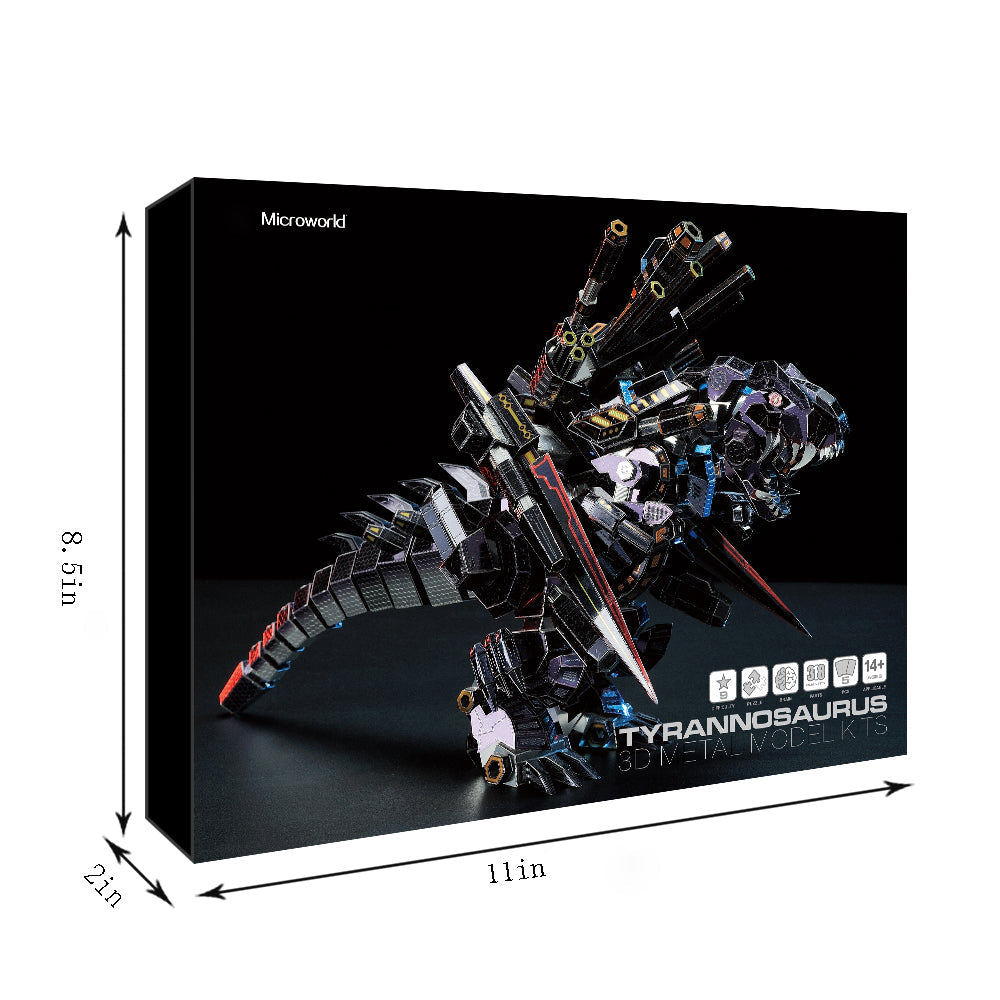 Tiranosaurio Rex Acero Inoxidable 3D 318 piezas