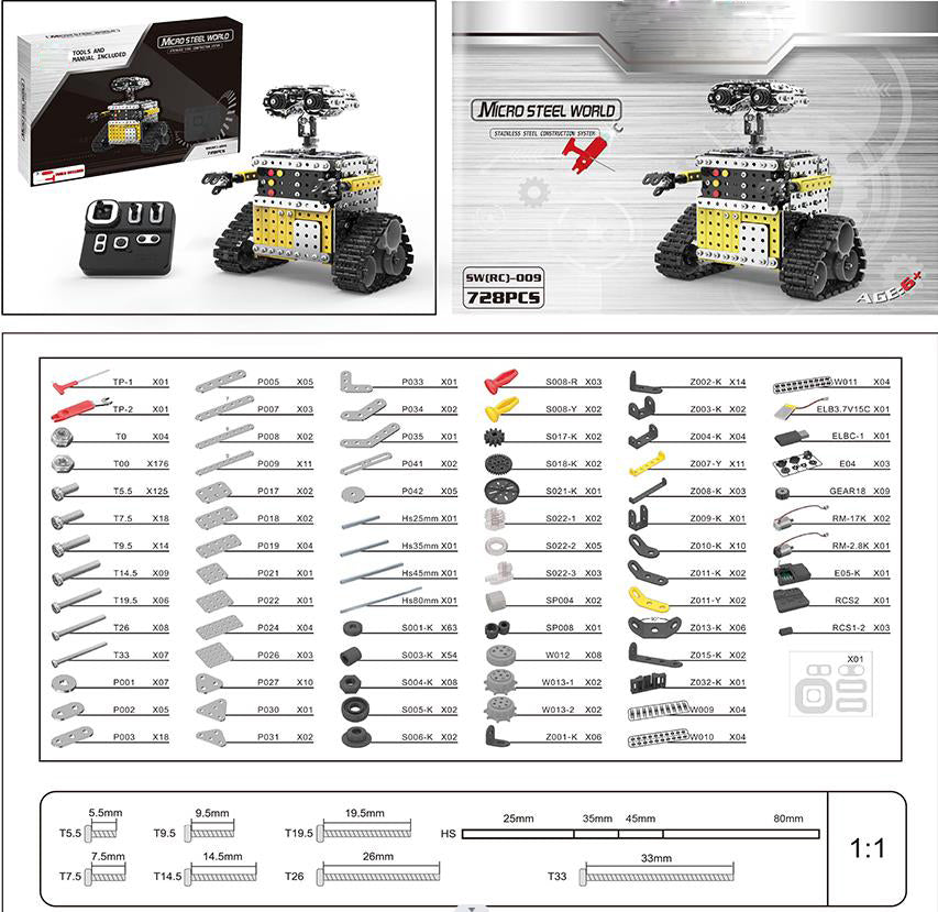 Robot RC Metal 3D 780 piezas