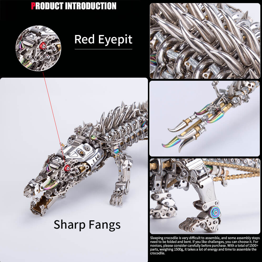 Cocodrilo Metal 3D 1500 piezas