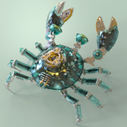 Cangrejo Mecánico Metal 3D