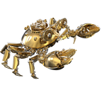 Cangrejo Dorado Mecánico Metal 3D Coleccionable