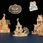 Casa Fantasma Halloween Madera 3D