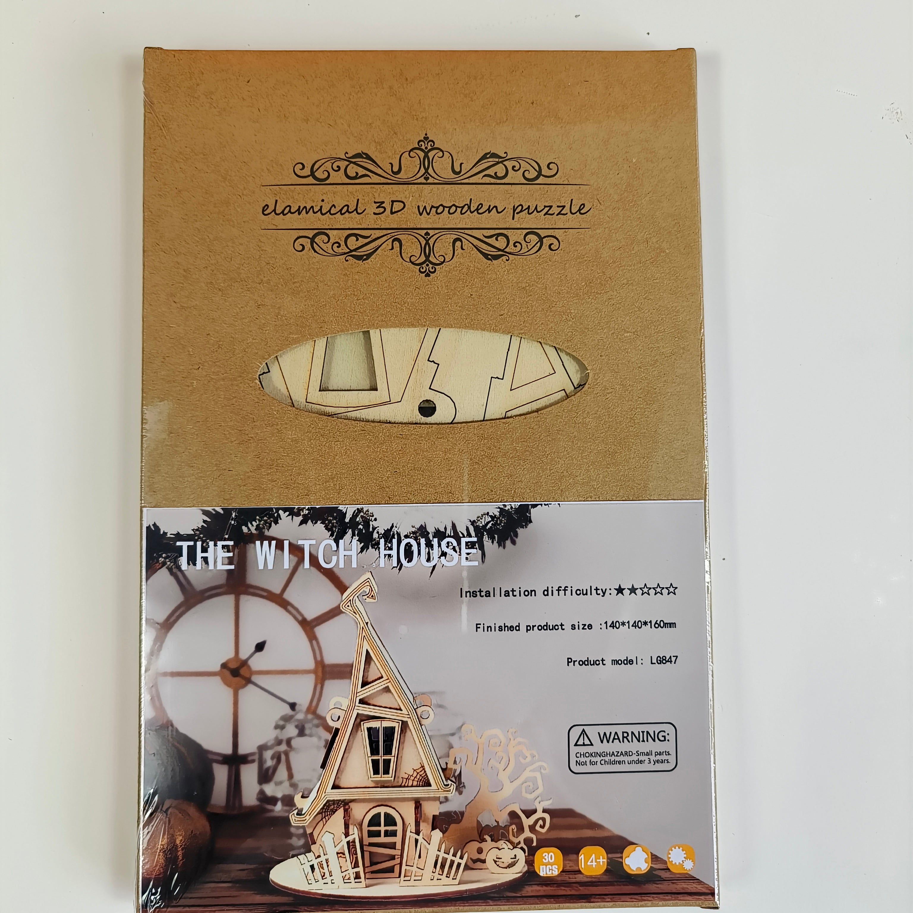 Casa Fantasma Halloween Madera 3D