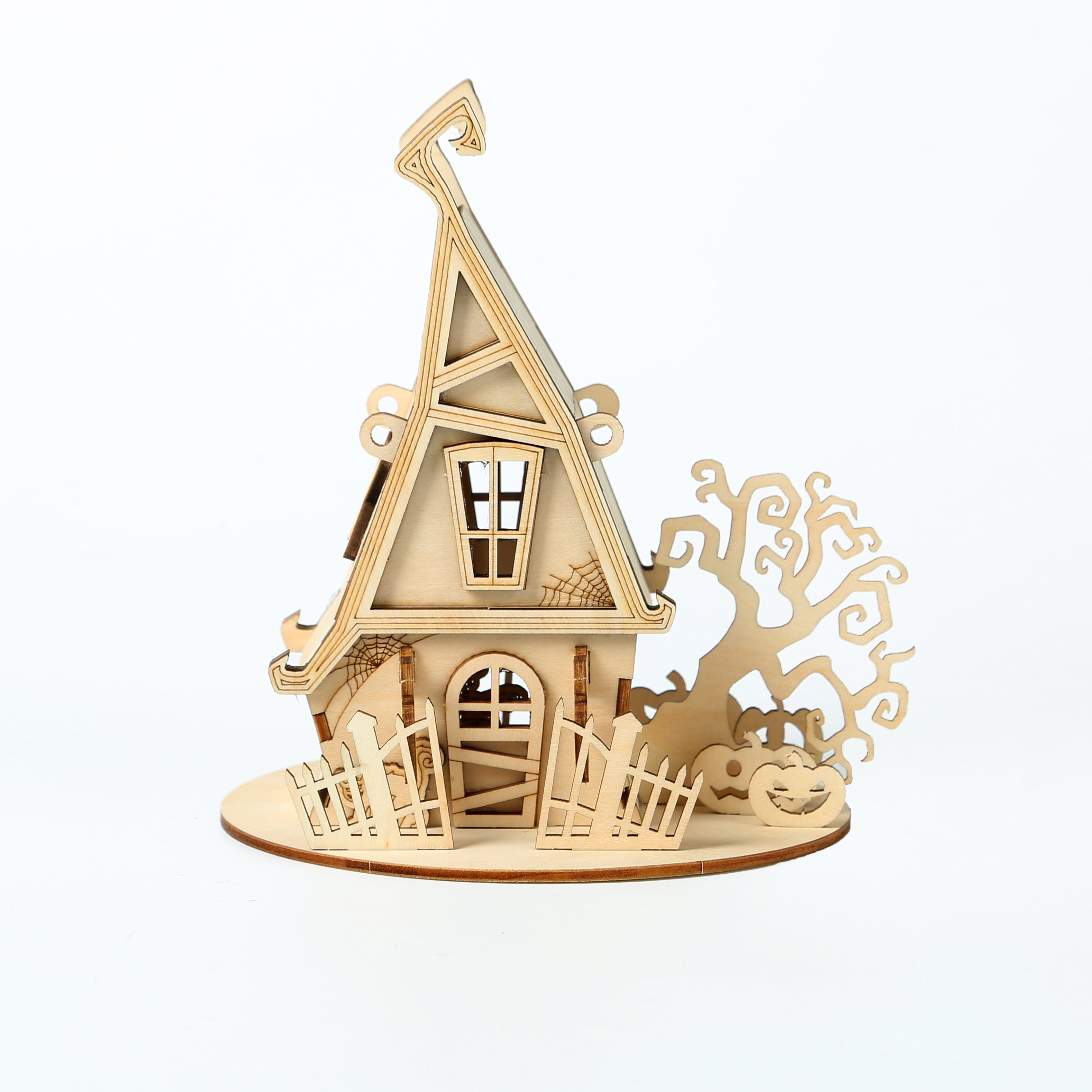 Casa Fantasma Halloween Madera 3D