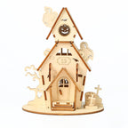 Casa Fantasma Halloween Madera 3D