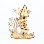 Casa Fantasma Halloween Madera 3D