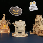 Casa Fantasma Halloween Madera 3D