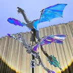 Dragón Mecánico Grande Metal 3D Criatura Mítica