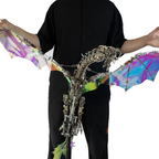 Dragón Mecánico Grande Metal 3D Criatura Mítica