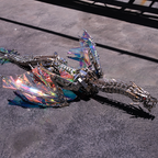 Dragón Mecánico Grande Metal 3D Criatura Mítica