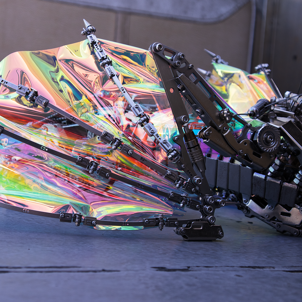 Dragón Mecánico Grande Metal 3D Criatura Mítica