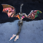 Dragón Mecánico Grande Metal 3D Criatura Mítica
