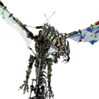 Dragón Mecánico Grande Metal 3D Criatura Mítica