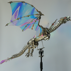 Dragón Mecánico Grande Metal 3D Criatura Mítica