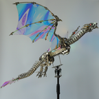 Dragón Mecánico Grande Metal 3D Criatura Mítica